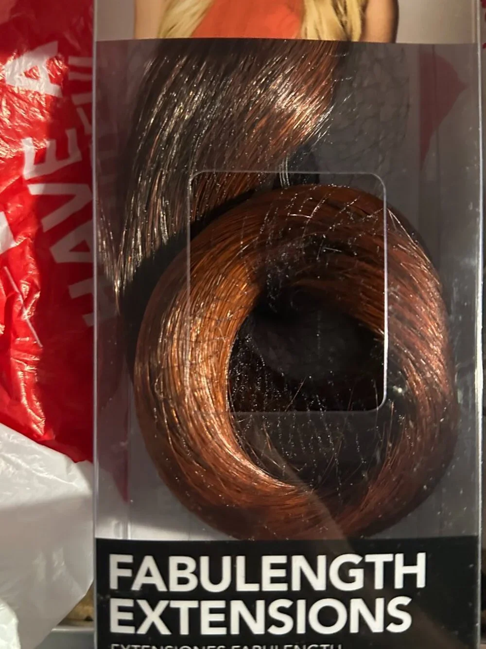 Revlon Fabulength 18 Inch Halo Hair Extensions Auburn Copper Ginger NWT
